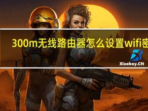 300m无线路由器怎么设置wifi密码（300m无线路由器）