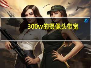 300w的摄像头带宽