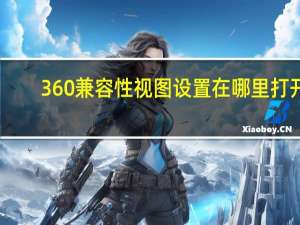360兼容性视图设置在哪里打开（360兼容性视图在哪儿）