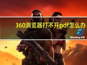360浏览器打不开pdf怎么办（360浏览器打不开pdf）