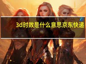 3d时效是什么意思京东快递