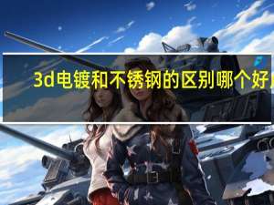 3d电镀和不锈钢的区别哪个好点