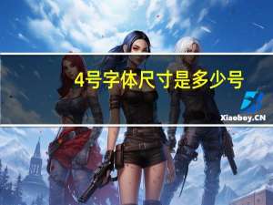 4号字体尺寸是多少号