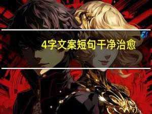 4字文案短句干净治愈