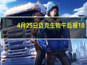 4月25日迈克生物午后报18.96元 股票市盈率是多少