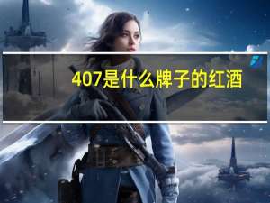 407是什么牌子的红酒（407是什么意思）