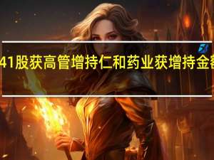 41股获高管增持仁和药业获增持金额最多