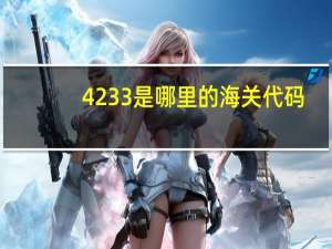 4233是哪里的海关代码