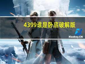 4399谁是卧底破解版（4399谁是卧底）