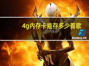 4g内存卡能存多少首歌