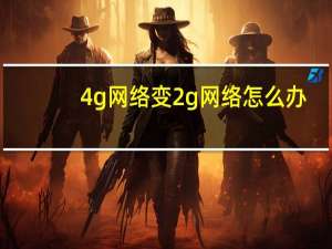 4g网络变2g网络怎么办（4g手机为啥显示2g网络）