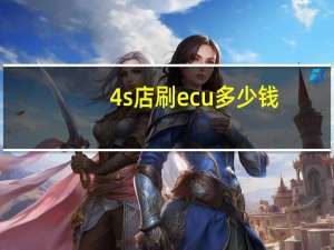 4s店刷ecu多少钱（4s店刷ecu多少钱一个）