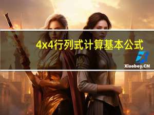 4x4行列式计算基本公式（四阶行列式的计算公式）