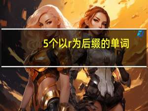 5个以r为后缀的单词