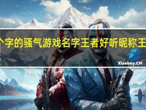 5个字的骚气游戏名字王者 好听昵称王者5个字
