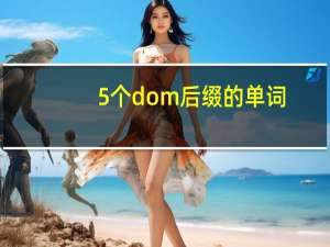 5个dom后缀的单词