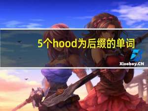 5个hood为后缀的单词