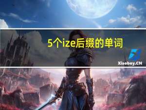 5个ize后缀的单词