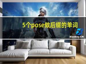 5个pose做后缀的单词