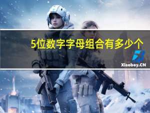 5位数字字母组合有多少个
