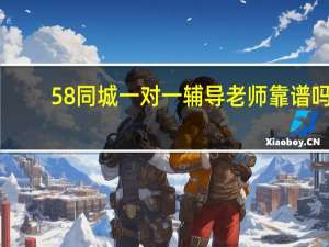 58同城一对一辅导老师靠谱吗