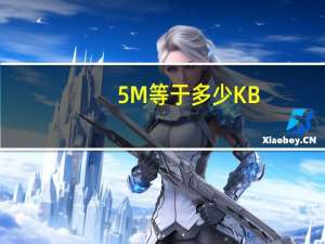 5M等于多少KB