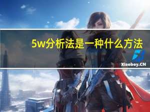 5w分析法是一种什么方法（5w分析法）