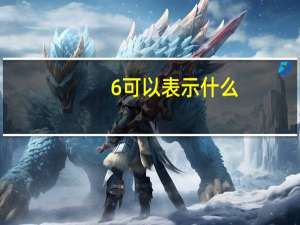 6可以表示什么