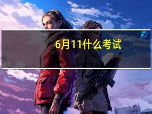 6月11什么考试