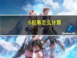 6 税率怎么计算