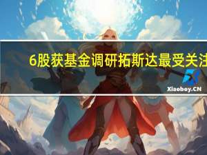 6股获基金调研 拓斯达最受关注
