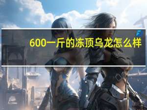 600一斤的冻顶乌龙怎么样