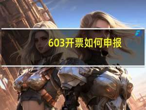 603开票如何申报