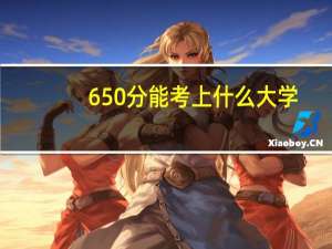 650分能考上什么大学
