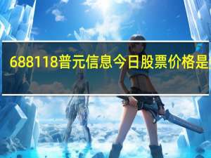 688118普元信息今日股票价格是多少