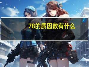 78的质因数有什么