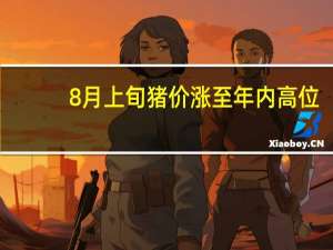 8月上旬猪价涨至年内高位
