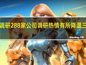 8月以来基金调研288家公司调研热情有所降温三大行业关注度居前