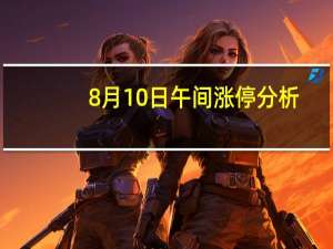 8月10日午间涨停分析