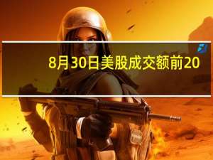 8月30日美股成交额前20：拼多多财报利好本周已上涨约23%