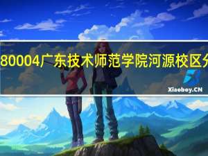 80004广东技术师范学院河源校区分数线