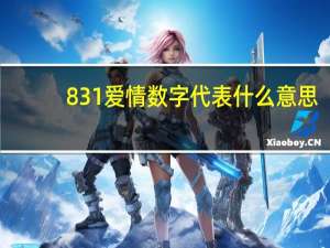 831爱情数字代表什么意思