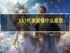 857代表爱情什么意思