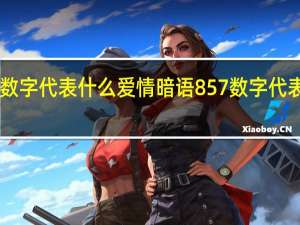 857数字代表什么爱情暗语 857数字代表什么意思
