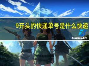9开头的快递单号是什么快递