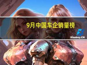 9月中国车企销量榜：前十名日系仅剩丰田一颗“独苗”