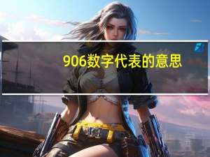 906数字代表的意思