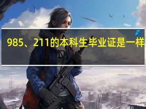 985、211的本科生毕业证是一样的吗