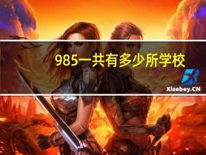 985 一共有多少所学校