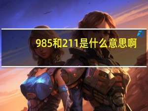 985和211是什么意思啊